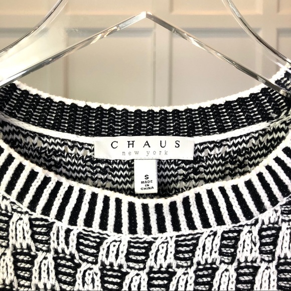 NWT CHAUS New York Topiary Garden Fringe Knit Sweater Size S - Picture 4 of 9